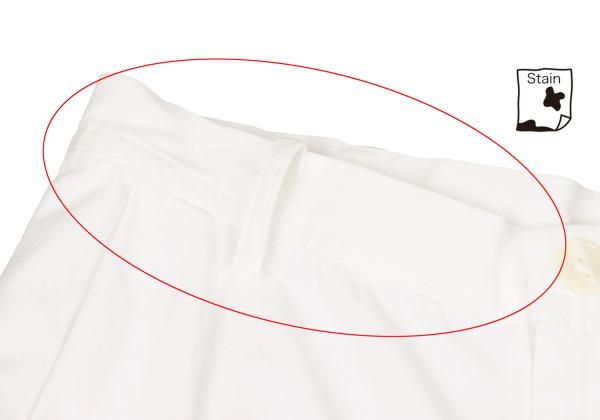 Y's Cotton Two-Tuck Tapered Pants White Size S