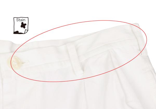 Y's Cotton Two-Tuck Tapered Pants White Size S