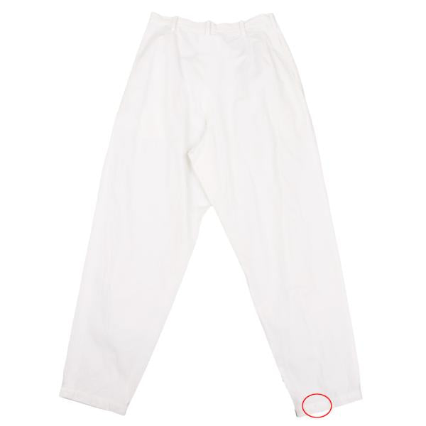 Y's Cotton Two-Tuck Tapered Pants White Size S