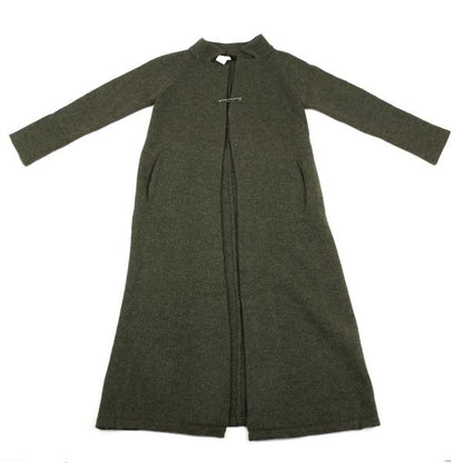 Y's Wool Knit Pin Fastened Coat Khaki Size 3