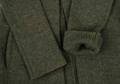Y's Wool Knit Pin Fastened Coat Khaki Size 3