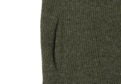 Y's Wool Knit Pin Fastened Coat Khaki Size 3