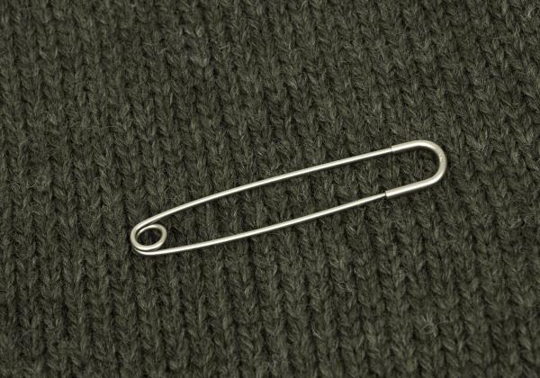 Y's Wool Knit Pin Fastened Coat Khaki Size 3