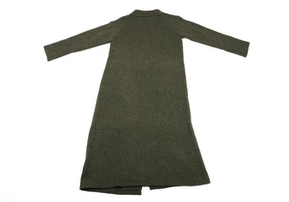 Y's Wool Knit Pin Fastened Coat Khaki Size 3