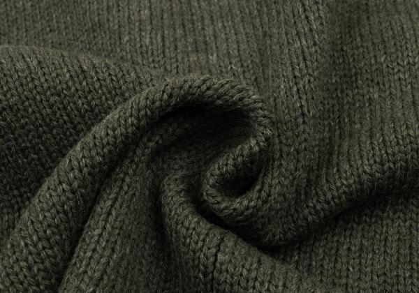 Y's Wool Knit Pin Fastened Coat Khaki Size 3
