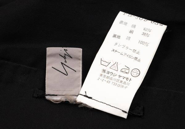 Yohji Yamamoto FEMME Cotton Silk Coat Black Size 2