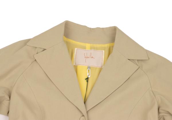 Sybilla Cotton Chambray Coat Beige Size M