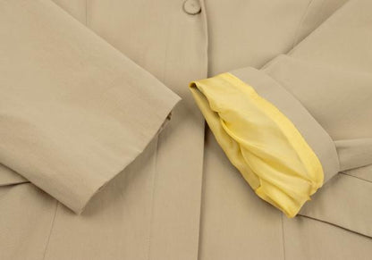 Sybilla Cotton Chambray Coat Beige Size M