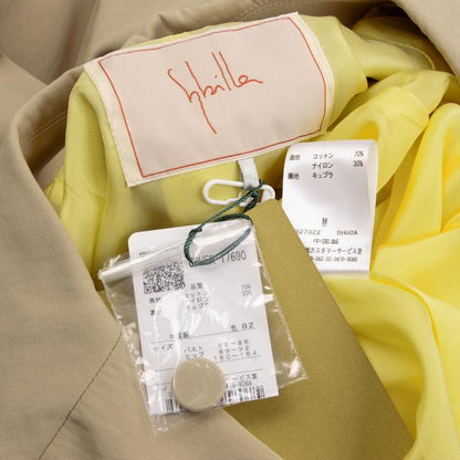 Sybilla Cotton Chambray Coat Beige Size M