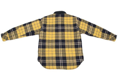 45rpm Quilted Padded Check CPO Jacket Yellow/Navy Size 5