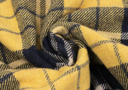 45rpm Quilted Padded Check CPO Jacket Yellow/Navy Size 5