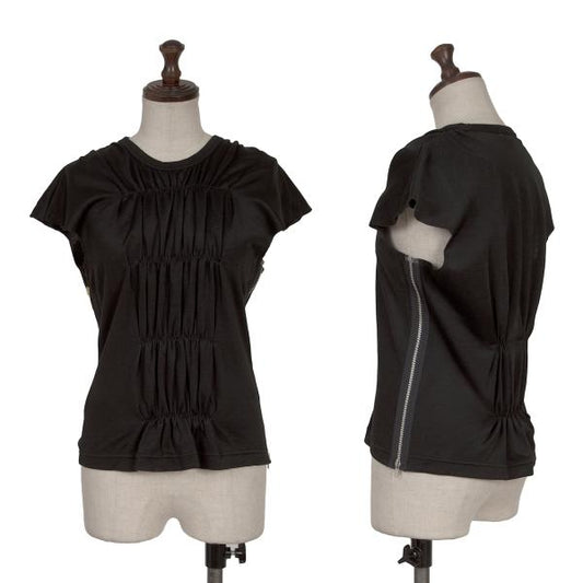 COMME des GARCONS Nylon Cotton Shirring Top Black Size M