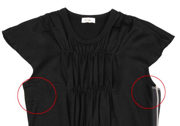 COMME des GARCONS Nylon Cotton Shirring Top Black Size M