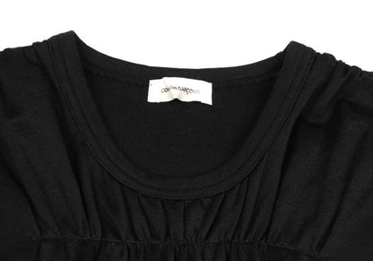 COMME des GARCONS Nylon Cotton Shirring Top Black Size M