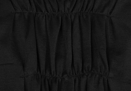 COMME des GARCONS Nylon Cotton Shirring Top Black Size M