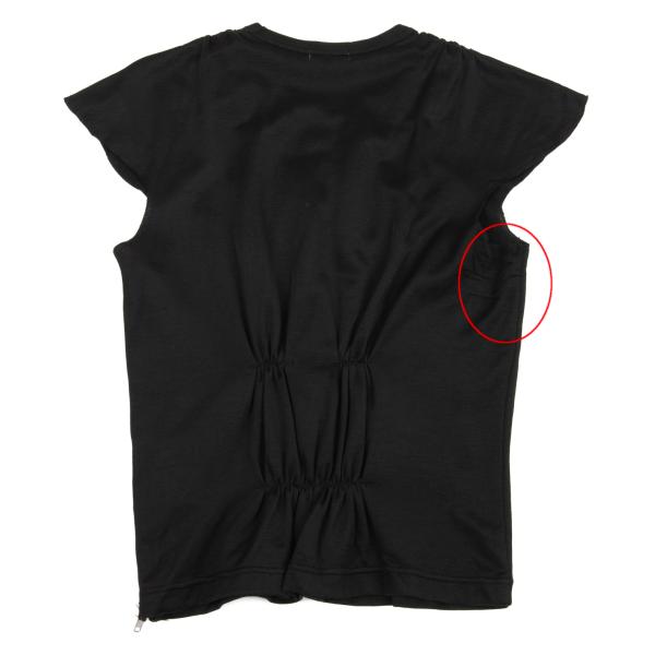 COMME des GARCONS Nylon Cotton Shirring Top Black Size M