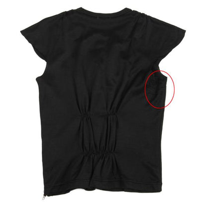 COMME des GARCONS Nylon Cotton Shirring Top Black Size M