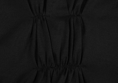 COMME des GARCONS Nylon Cotton Shirring Top Black Size M