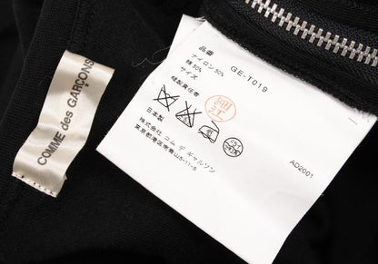 COMME des GARCONS Nylon Cotton Shirring Top Black Size M