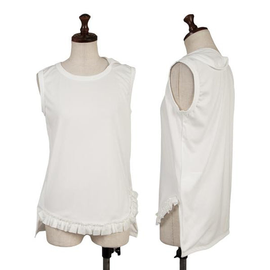 COMME des GARCONS Polyester Ruffle Hem Tank Top White Size S