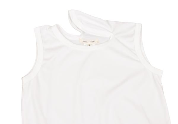 COMME des GARCONS Polyester Ruffle Hem Tank Top White Size S