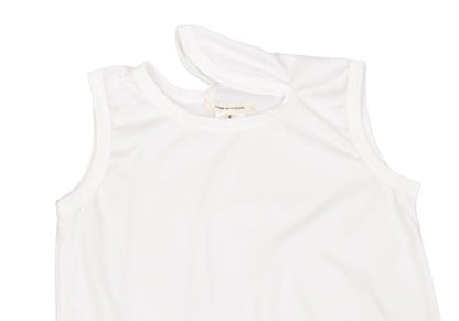 COMME des GARCONS Polyester Ruffle Hem Tank Top White Size S
