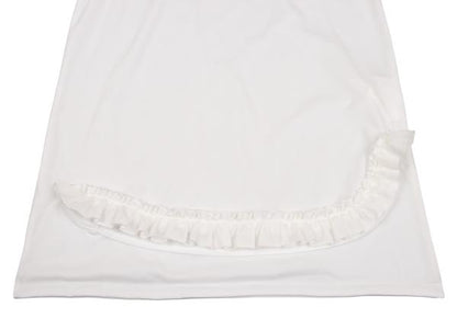 COMME des GARCONS Polyester Ruffle Hem Tank Top White Size S