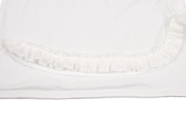 COMME des GARCONS Polyester Ruffle Hem Tank Top White Size S