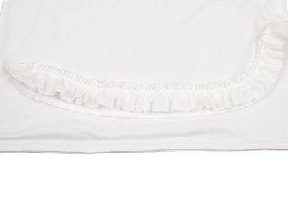 COMME des GARCONS Polyester Ruffle Hem Tank Top White Size S