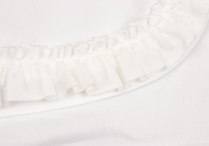 COMME des GARCONS Polyester Ruffle Hem Tank Top White Size S