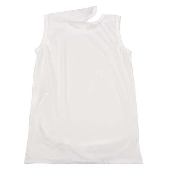 COMME des GARCONS Polyester Ruffle Hem Tank Top White Size S