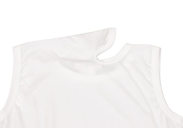 COMME des GARCONS Polyester Ruffle Hem Tank Top White Size S