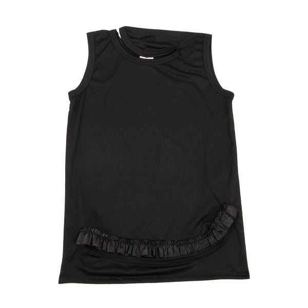 COMME des GARCONS Poly Ruffle Hem Top Black Size S