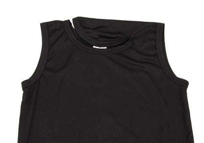 COMME des GARCONS Poly Ruffle Hem Top Black Size S
