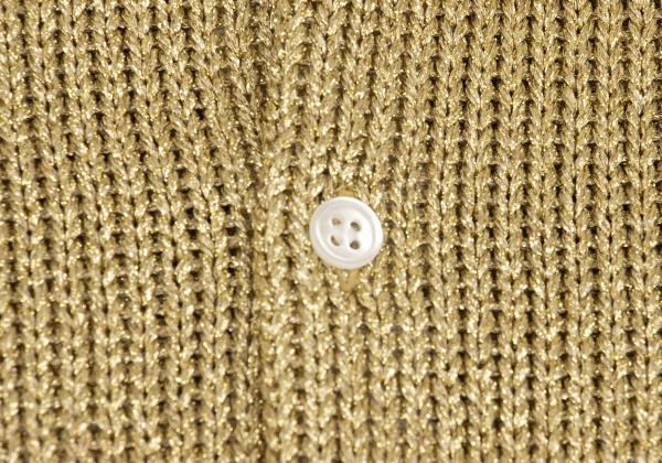 COMME des GARCONS Rayon Poly Lame Knit Cardigan Gold Size S
