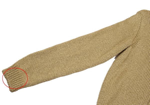 COMME des GARCONS Rayon Poly Lame Knit Cardigan Gold Size S