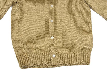 COMME des GARCONS Rayon Poly Lame Knit Cardigan Gold Size S