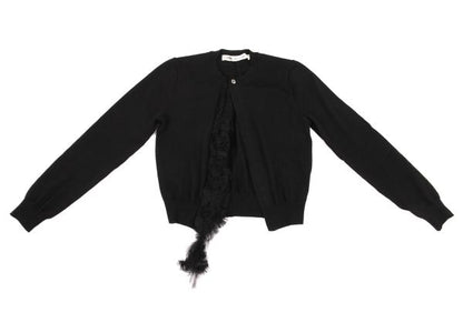 COMME des GARCONS Detachable Mesh Ruffle Cardigan Size M
