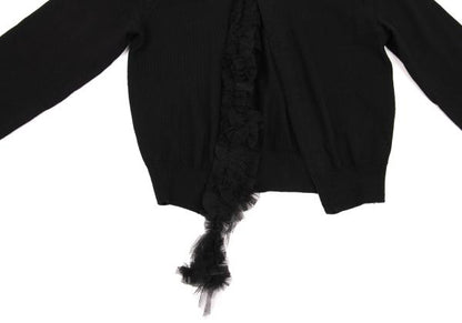 COMME des GARCONS Detachable Mesh Ruffle Cardigan Size M
