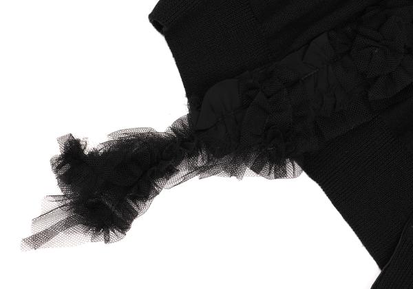 COMME des GARCONS Detachable Mesh Ruffle Cardigan Size M