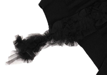 COMME des GARCONS Detachable Mesh Ruffle Cardigan Size M