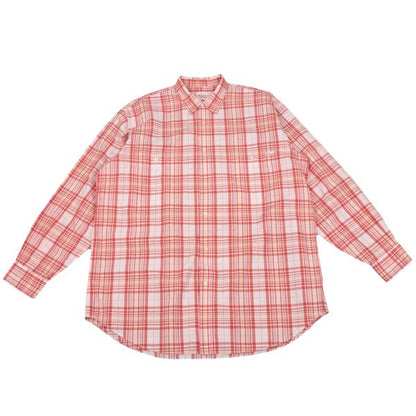 Papas Cotton Overcheck Long Sleeve Shirt Red Size M
