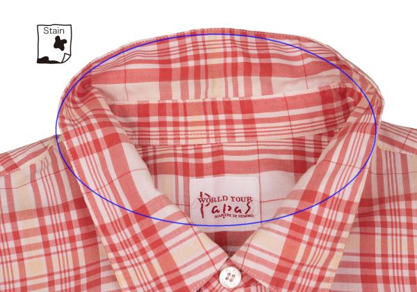Papas Cotton Overcheck Long Sleeve Shirt Red Size M