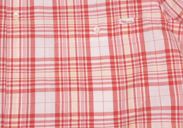 Papas Cotton Overcheck Long Sleeve Shirt Red Size M
