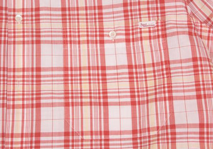 Papas Cotton Overcheck Long Sleeve Shirt Red Size M
