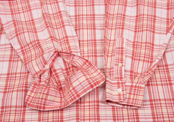 Papas Cotton Overcheck Long Sleeve Shirt Red Size M