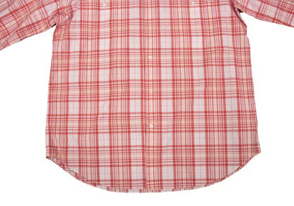 Papas Cotton Overcheck Long Sleeve Shirt Red Size M