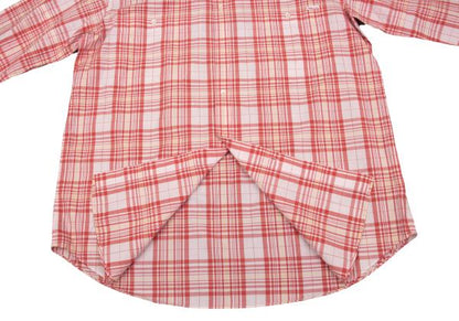 Papas Cotton Overcheck Long Sleeve Shirt Red Size M