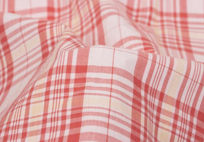 Papas Cotton Overcheck Long Sleeve Shirt Red Size M