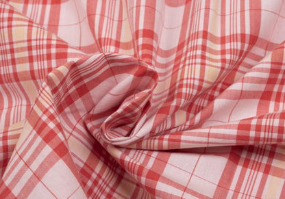 Papas Cotton Overcheck Long Sleeve Shirt Red Size M